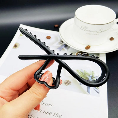 Απλό μαύρο Claw Crab Elegant Girls, γυναικεία κόμμωση με μεταλλικό κλιπ που αρπάζει, αλογοουρά Κλιπ για τα μαλλιά Κοσμήματα στολίδι αξεσουάρ