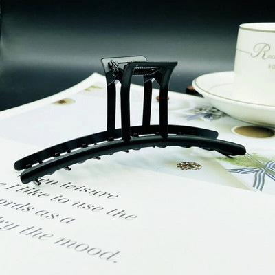 Απλό μαύρο Claw Crab Elegant Girls, γυναικεία κόμμωση με μεταλλικό κλιπ που αρπάζει, αλογοουρά Κλιπ για τα μαλλιά Κοσμήματα στολίδι αξεσουάρ