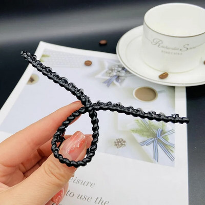 Απλό μαύρο Claw Crab Elegant Girls, γυναικεία κόμμωση με μεταλλικό κλιπ που αρπάζει, αλογοουρά Κλιπ για τα μαλλιά Κοσμήματα στολίδι αξεσουάρ