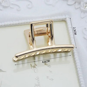 1 buc. gheare de păr geometrică, simplă și sălbatică, pentru femei, fete, cleme de păr, cleme de păr, din metal, accesorii pentru gheare, 1 buc.