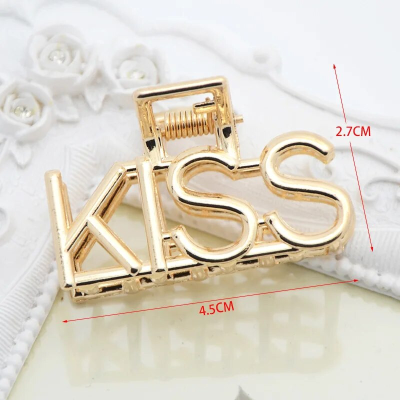 1 buc. gheare de păr geometrică, simplă și sălbatică, pentru femei, fete, cleme de păr, cleme de păr, din metal, accesorii pentru gheare, 1 buc.