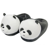 Papuci de iarnă pentru interior panda femeilor doamne animale drăguțe pantofi cu blană caldă de pluș cuplu acasă dormitor papuci neclari urs bărbați glisoare
