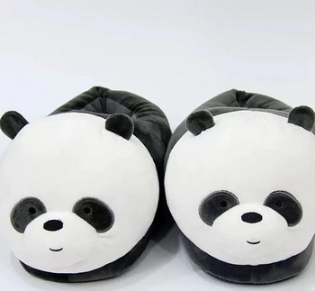 Χειμερινά εσωτερικά Panda Γυναικείες παντόφλες Γυναικείες χαριτωμένα ζώα Λούτρινα ζεστά γούνινα παπούτσια Ζευγάρι Αρχική κρεβατοκάμαρα Fuzzy παντόφλες Bear Men Sliders