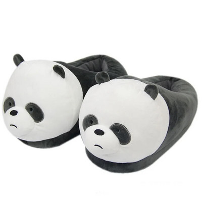 Papuci de iarnă pentru interior panda femeilor doamne animale drăguțe pantofi cu blană caldă de pluș cuplu acasă dormitor papuci neclari urs bărbați glisoare