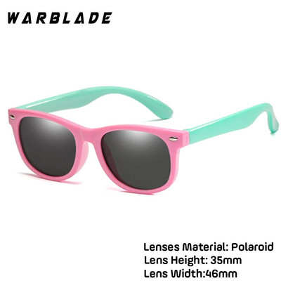WarBlade New Polarized Kids Napszemüvegek Gyermek Napszemüvegek Szilikon Biztonsági Fiúk Lányok Szemüvegek Babaajándék UV400-as szemüveg dobozzal