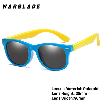 WarBlade New Polarized Kids Napszemüvegek Gyermek Napszemüvegek Szilikon Biztonsági Fiúk Lányok Szemüvegek Babaajándék UV400-as szemüveg dobozzal