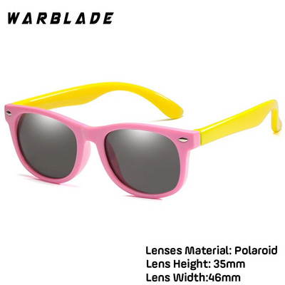 WarBlade New Polarized Kids Napszemüvegek Gyermek Napszemüvegek Szilikon Biztonsági Fiúk Lányok Szemüvegek Babaajándék UV400-as szemüveg dobozzal