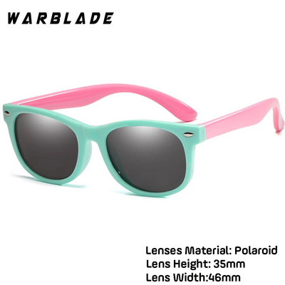 WarBlade New Polarized Kids Napszemüvegek Gyermek Napszemüvegek Szilikon Biztonsági Fiúk Lányok Szemüvegek Babaajándék UV400-as szemüveg dobozzal