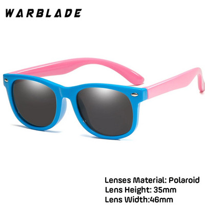 WarBlade New Polarized Kids Napszemüvegek Gyermek Napszemüvegek Szilikon Biztonsági Fiúk Lányok Szemüvegek Babaajándék UV400-as szemüveg dobozzal