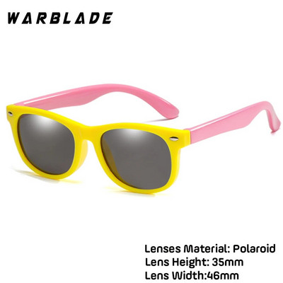 WarBlade New Polarized Kids Napszemüvegek Gyermek Napszemüvegek Szilikon Biztonsági Fiúk Lányok Szemüvegek Babaajándék UV400-as szemüveg dobozzal