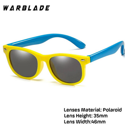 WarBlade New Polarized Kids Napszemüvegek Gyermek Napszemüvegek Szilikon Biztonsági Fiúk Lányok Szemüvegek Babaajándék UV400-as szemüveg dobozzal