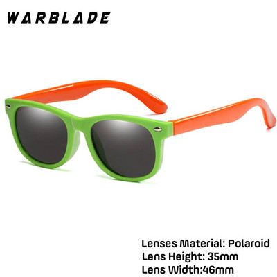 WarBlade New Polarized Kids Napszemüvegek Gyermek Napszemüvegek Szilikon Biztonsági Fiúk Lányok Szemüvegek Babaajándék UV400-as szemüveg dobozzal