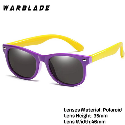 WarBlade New Polarized Kids Napszemüvegek Gyermek Napszemüvegek Szilikon Biztonsági Fiúk Lányok Szemüvegek Babaajándék UV400-as szemüveg dobozzal
