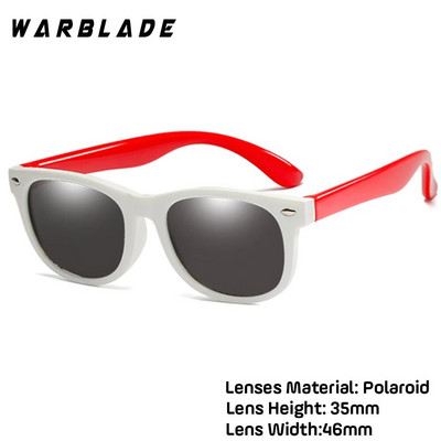 WarBlade New Polarized Kids Napszemüvegek Gyermek Napszemüvegek Szilikon Biztonsági Fiúk Lányok Szemüvegek Babaajándék UV400-as szemüveg dobozzal