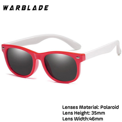 WarBlade New Polarized Kids Napszemüvegek Gyermek Napszemüvegek Szilikon Biztonsági Fiúk Lányok Szemüvegek Babaajándék UV400-as szemüveg dobozzal