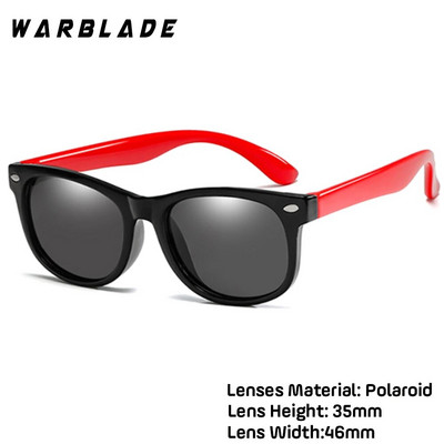 WarBlade New Polarized Kids Napszemüvegek Gyermek Napszemüvegek Szilikon Biztonsági Fiúk Lányok Szemüvegek Babaajándék UV400-as szemüveg dobozzal