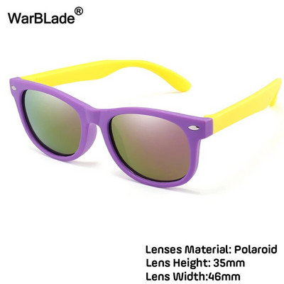WarBlade New Polarized Kids Napszemüvegek Gyermek Napszemüvegek Szilikon Biztonsági Fiúk Lányok Szemüvegek Babaajándék UV400-as szemüveg dobozzal