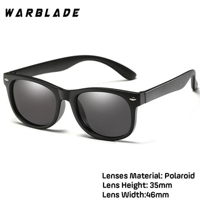 WarBlade New Polarized Kids Napszemüvegek Gyermek Napszemüvegek Szilikon Biztonsági Fiúk Lányok Szemüvegek Babaajándék UV400-as szemüveg dobozzal