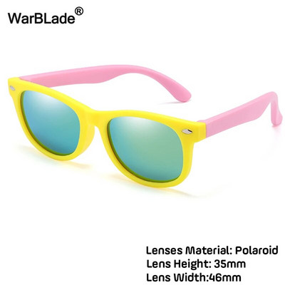 WarBlade New Polarized Kids Napszemüvegek Gyermek Napszemüvegek Szilikon Biztonsági Fiúk Lányok Szemüvegek Babaajándék UV400-as szemüveg dobozzal