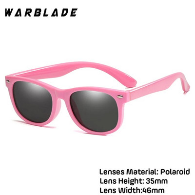 WarBlade New Polarized Kids Napszemüvegek Gyermek Napszemüvegek Szilikon Biztonsági Fiúk Lányok Szemüvegek Babaajándék UV400-as szemüveg dobozzal