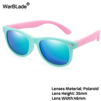 WarBlade New Polarized Kids Napszemüvegek Gyermek Napszemüvegek Szilikon Biztonsági Fiúk Lányok Szemüvegek Babaajándék UV400-as szemüveg dobozzal
