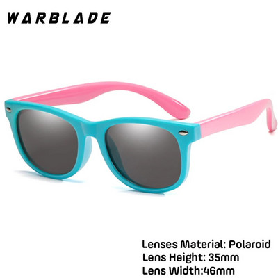 WarBlade New Polarized Kids Napszemüvegek Gyermek Napszemüvegek Szilikon Biztonsági Fiúk Lányok Szemüvegek Babaajándék UV400-as szemüveg dobozzal