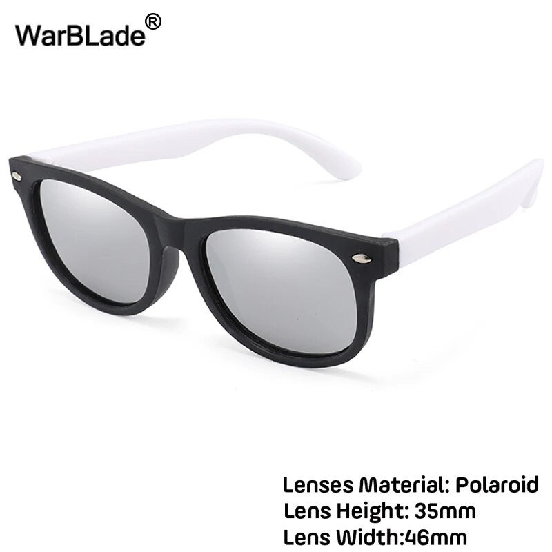 WarBlade New Polarized Kids Napszemüvegek Gyermek Napszemüvegek Szilikon Biztonsági Fiúk Lányok Szemüvegek Babaajándék UV400-as szemüveg dobozzal