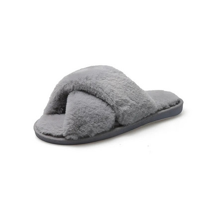 Papuci de casă de iarnă femei blană artificială la modă pantofi caldi pentru femei papuci pentru femei papuci de casă cu blană negru roz confortabil