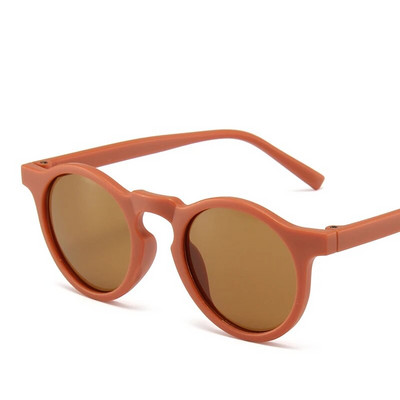 Prabangūs prekės ženklo kūdikių akiniai nuo saulės mažiems vaikams UV400 apvalaus rėmo akiniai lauko vaikams mergaičių vasariniai kūdikių senoviniai akiniai