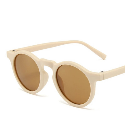 Prabangūs prekės ženklo kūdikių akiniai nuo saulės mažiems vaikams UV400 apvalaus rėmo akiniai lauko vaikams mergaičių vasariniai kūdikių senoviniai akiniai