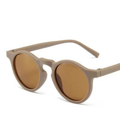 Prabangūs prekės ženklo kūdikių akiniai nuo saulės mažiems vaikams UV400 apvalaus rėmo akiniai lauko vaikams mergaičių vasariniai kūdikių senoviniai akiniai