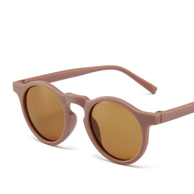 Prabangūs prekės ženklo kūdikių akiniai nuo saulės mažiems vaikams UV400 apvalaus rėmo akiniai lauko vaikams mergaičių vasariniai kūdikių senoviniai akiniai