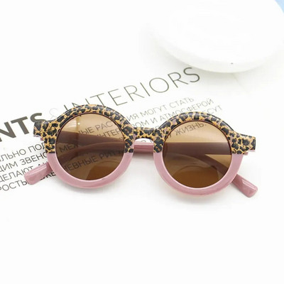 Ochelari de soare pentru copii la modă nouă 2024 Ochelari de vedere pentru copii, retro, de culoare solidă, rezistenți la ultraviolete, rotunzi