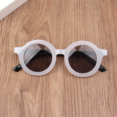 Ochelari de soare pentru copii la modă nouă 2024 Ochelari de vedere pentru copii, retro, de culoare solidă, rezistenți la ultraviolete, rotunzi