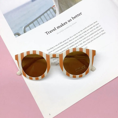 Ochelari de soare pentru copii la modă nouă 2024 Ochelari de vedere pentru copii, retro, de culoare solidă, rezistenți la ultraviolete, rotunzi