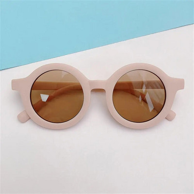 Ochelari de soare pentru copii la modă nouă 2024 Ochelari de vedere pentru copii, retro, de culoare solidă, rezistenți la ultraviolete, rotunzi