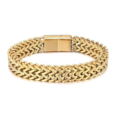 MKENDN Punk Brățară cu lanț cubanez cu lățime de 12 mm Brățări pentru motociclete din oțel inoxidabil Accesorii pentru bărbați