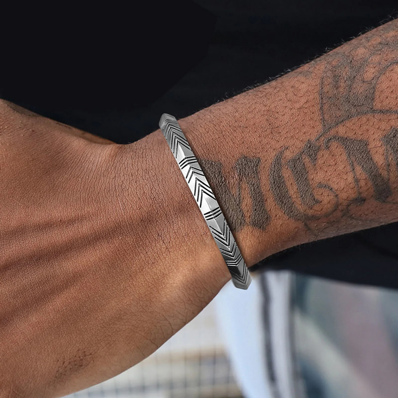 Vnox muška Viking manšeta narukvica narukvica retro ton od nehrđajućeg čelika Pulseira ženski muški ulični ceremonijal uniseks nakit