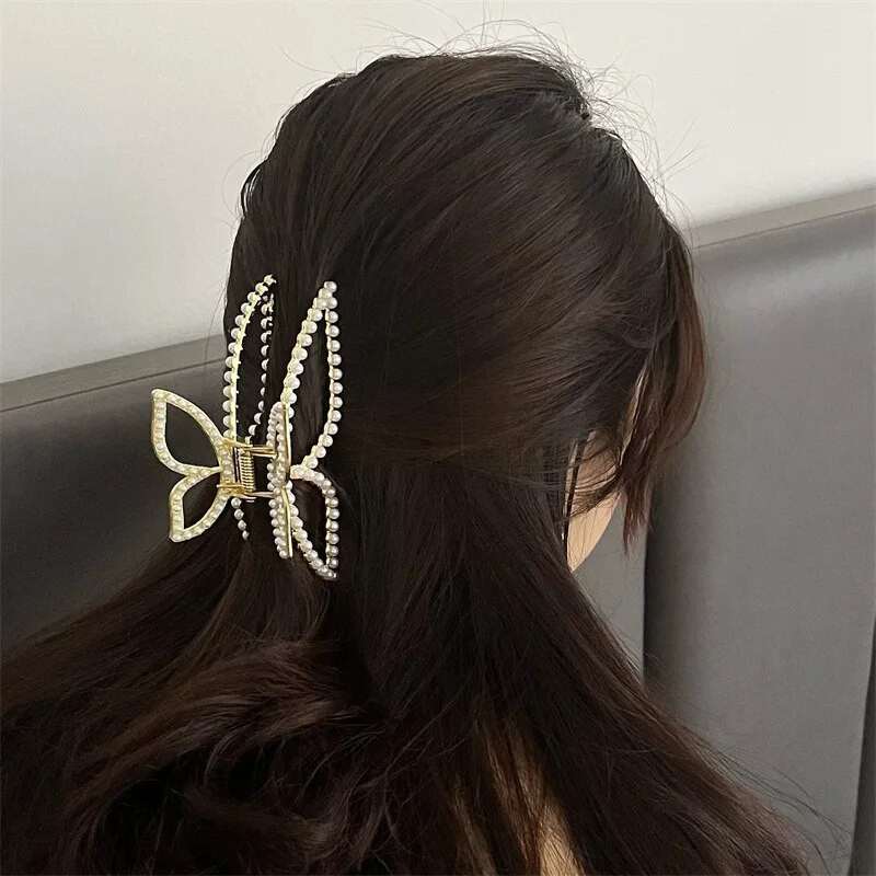 Gheare de păr cu arc simplu și elegant Accesorii pentru păr Agrafă metalică Agrafă de păr Agrafă de rechin Agrafă de coadă de cal Agrafă de păr FEMEIE