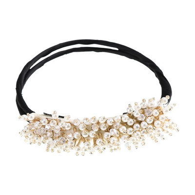 Molans Pearl Hairpin Bun Šukuosena Plaukų lazdelė Moteriški Elegantiški Plaukai Scrunchies Kalnų krištolas gėlių plaukų gaminimo įrankiai Plaukų aksesuarai