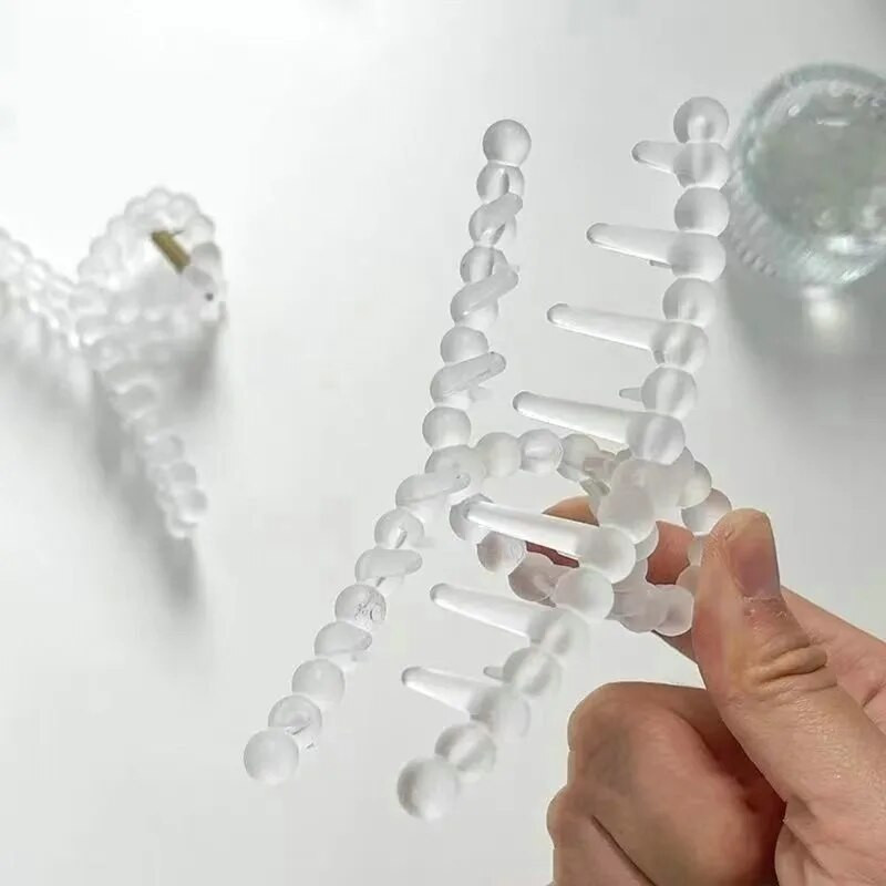 Prozirne kopče za kosu Kandže za žene Djevojke Summer Sweet Crab Hair Barrettes Ukosnice Pokrivala za glavu Dodaci za kosu za zabavu