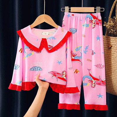 Pijamale Mickey Minnie cu dungi de înaltă calitate, primăvară, toamnă, pijamale noi, cămașă de noapte, drăguț, largi, costum pentru acasă