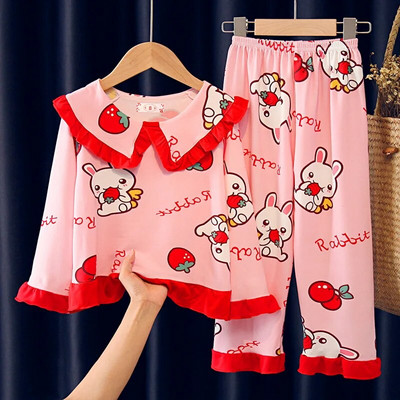 Pijamale Mickey Minnie cu dungi de înaltă calitate, primăvară, toamnă, pijamale noi, cămașă de noapte, drăguț, largi, costum pentru acasă