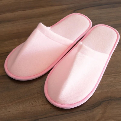 1 Pair Simple Women`s Home Slippers Disposable Hotel Travel Spa Indoor Shoes Portable Slippers Men Fashion Guest SlippersUnisex