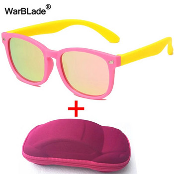 WarBlade с калъф Детски поляризирани слънчеви очила TR90 Гъвкави детски слънчеви очила Ретро момчета Момичета Очила Бебешки сенници Очила UV400