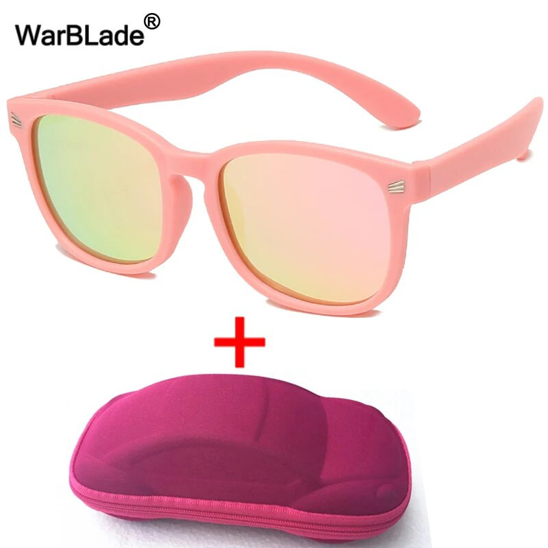 WarBlade s kućištem Dječje polarizirane sunčane naočale TR90 Fleksibilne dječje sunčane naočale Retro Dječaci Djevojčice Naočale Baby Shades Naočale UV400