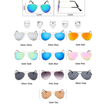 RBROVO 2023 Класически слънчеви очила Момичета Цветни огледални Детски очила Метална рамка Детски очила за пътуване Пазаруване UV400