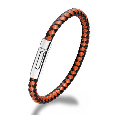 MKENDN FASHION Brățară bărbați împletitură din piele naturală Brățări cu lanț închizătoare magnetice Brățară Cadouri de prietenie Bijuterii vintage