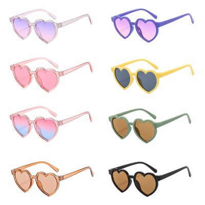 Fashion Heart Shaped Children Sunglasses Classic Cute Summer Sunglasses Girls Boys Sun Glasses UV400 Eyewear Baby Shade Glasses