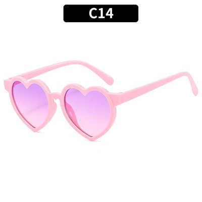 Ochelari de soare de modă în formă de inimă pentru copii Ochelari de soare clasici drăguți de vară Ochelari de soare pentru fete și băieți Ochelari UV400 Ochelari de umbră pentru bebeluși
